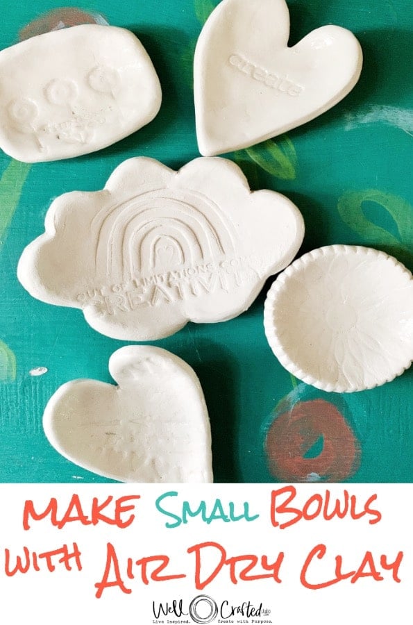 How to Make Trinket Dishes with Air-Dry Clay + Shapes Template