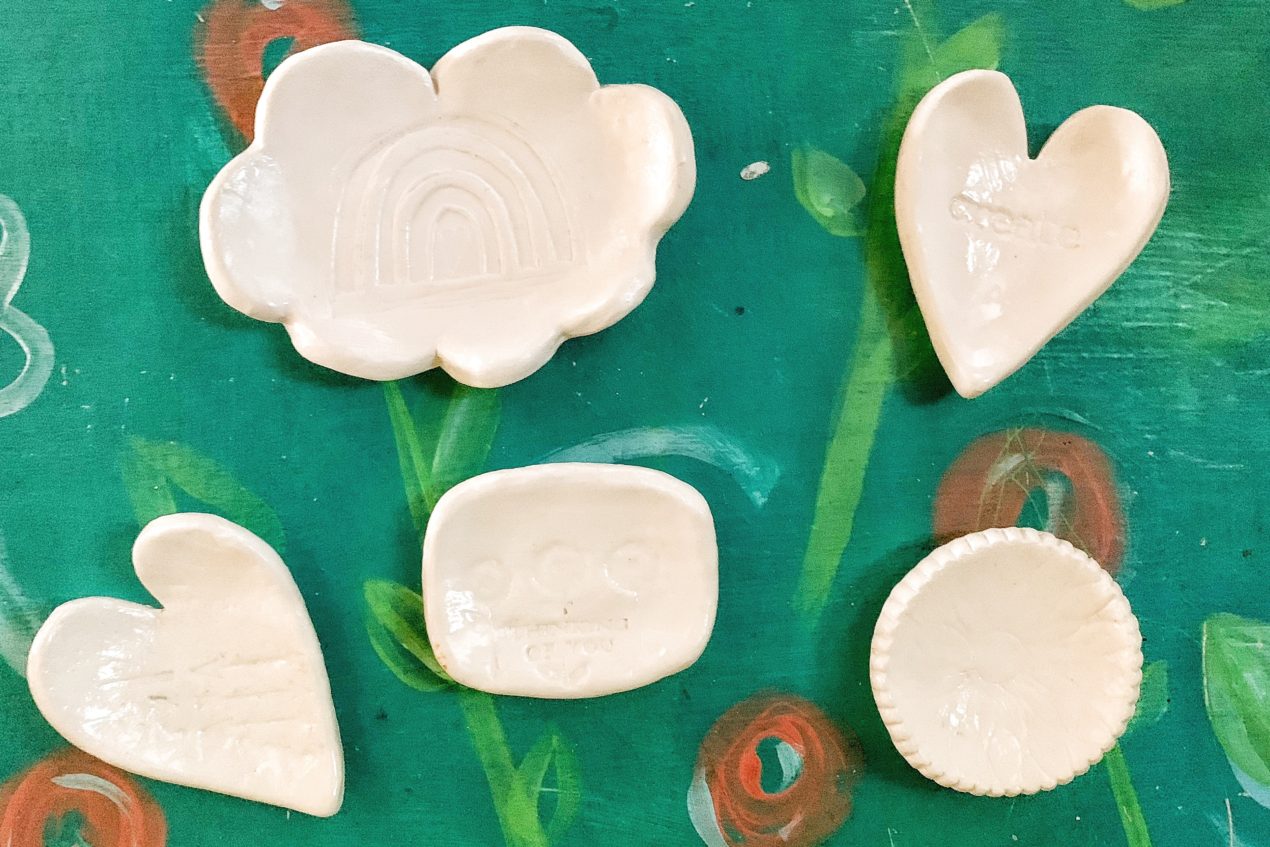 How to Make Trinket Dishes with AirDry Clay + Shapes Template