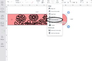 How to align center horizontally in design space. 