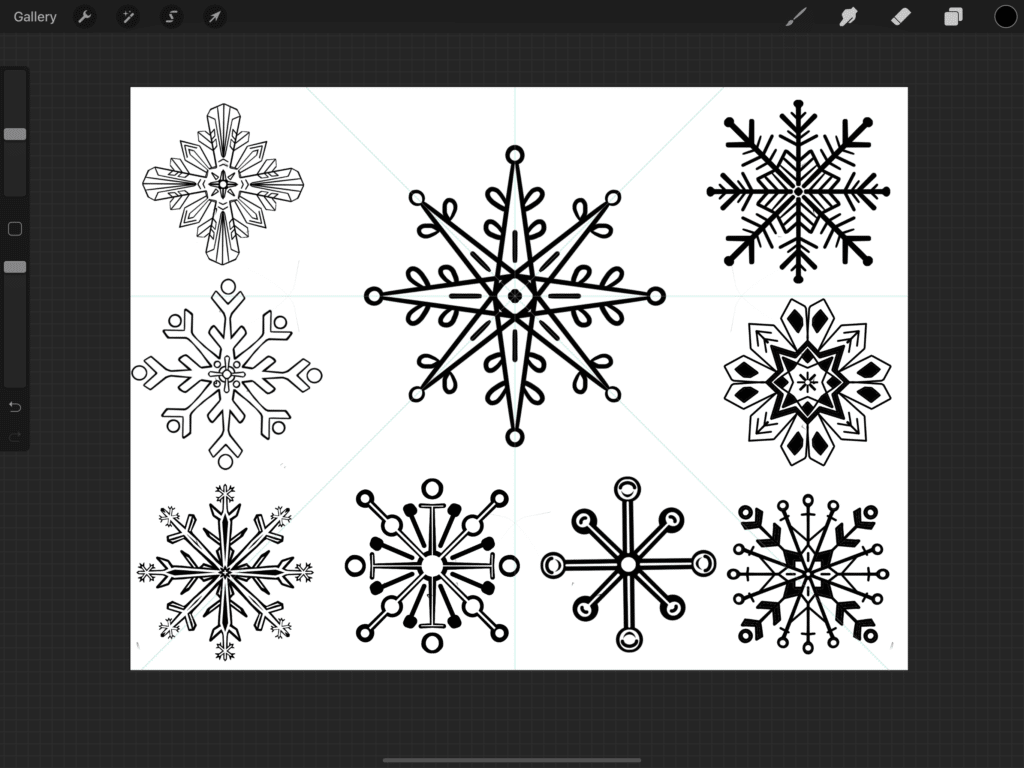 Draw All Kinds of Unique Snowflakes using Procreate