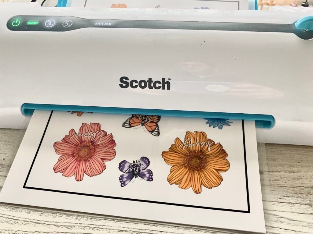 how to laminate stickers 