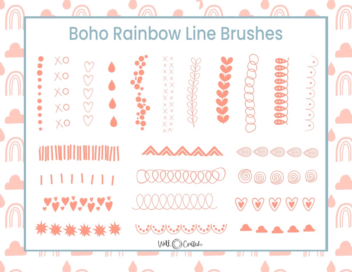 Boho Rainbow Procreate Bundle - Special Offer - Well Crafted Studio