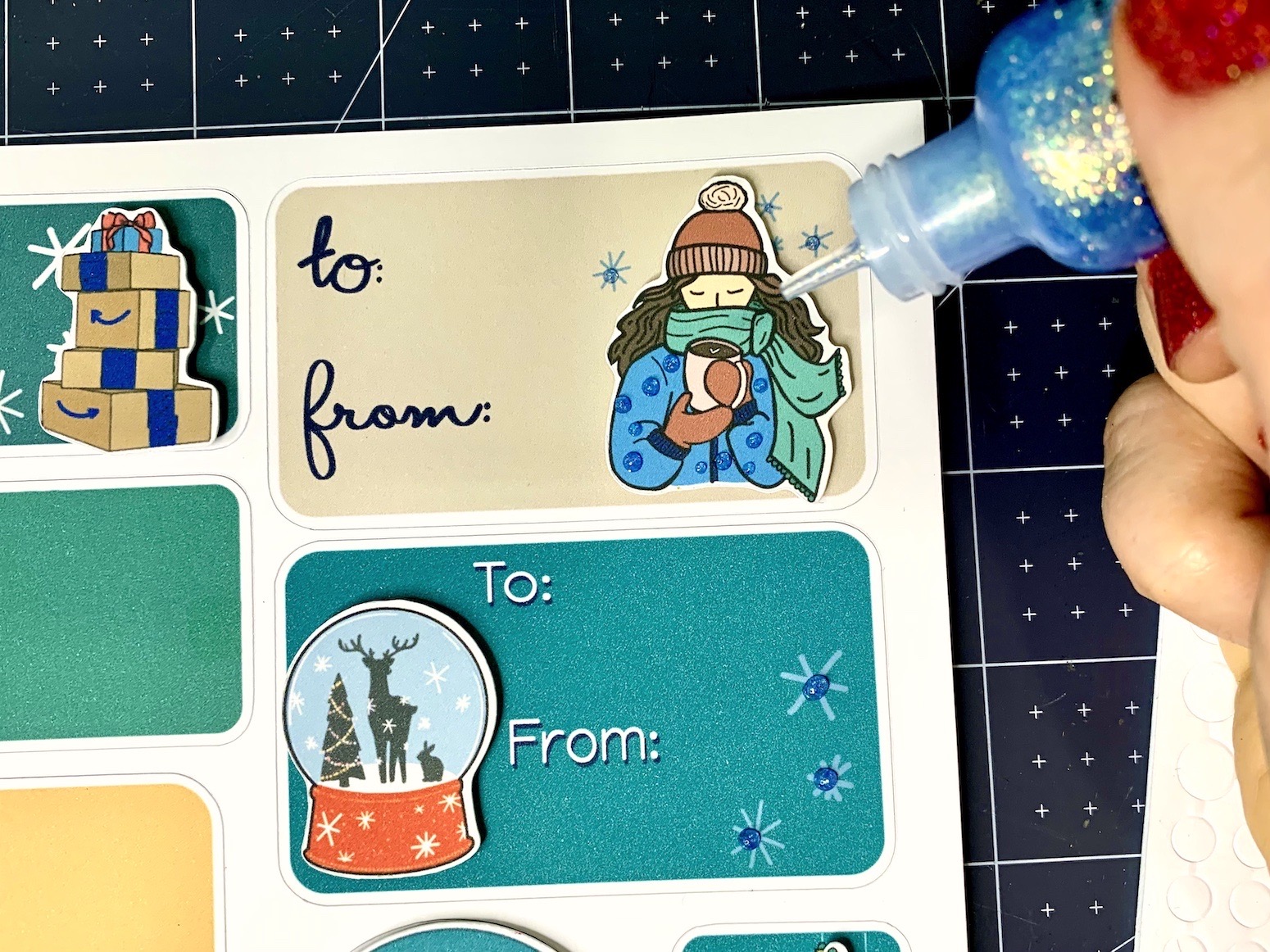 How to Make Layered Gift Tag Stickers with Cricut - Well Crafted Studio