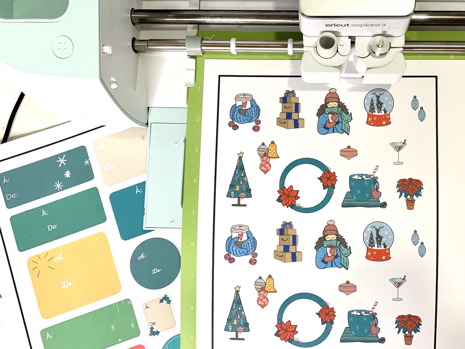 How to Make Layered Gift Tag Stickers with Cricut - Well Crafted Studio