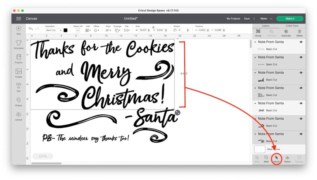 DIY Note from Santa with Window Cling - Well Crafted Studio