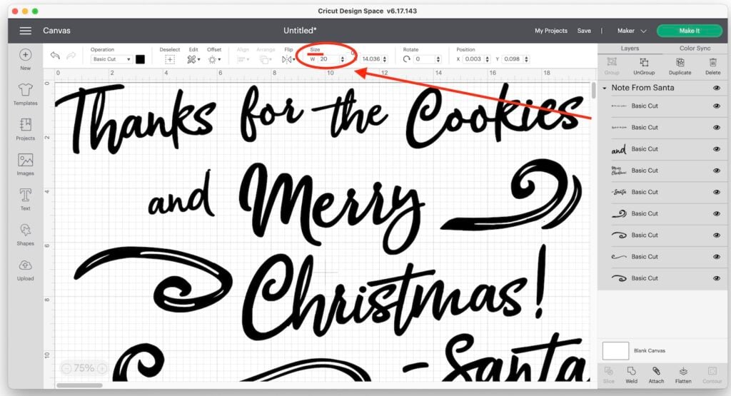 DIY Note from Santa with Window Cling - Well Crafted Studio