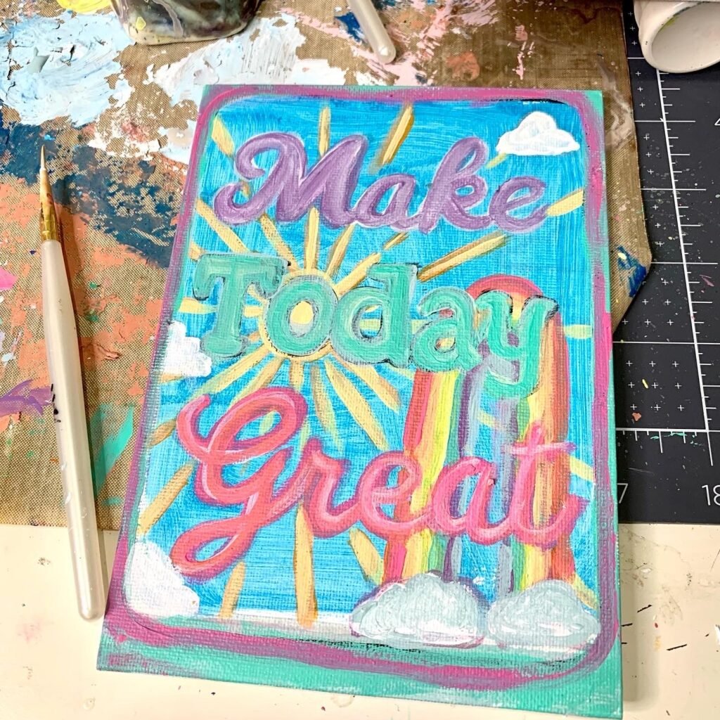 Make Today Great DIY Paint Party Canvas