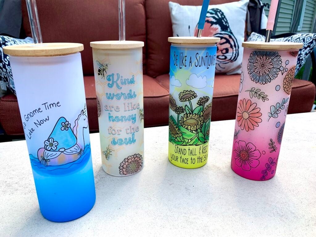 How to Sublimate Glass Can Tumblers - So Fontsy